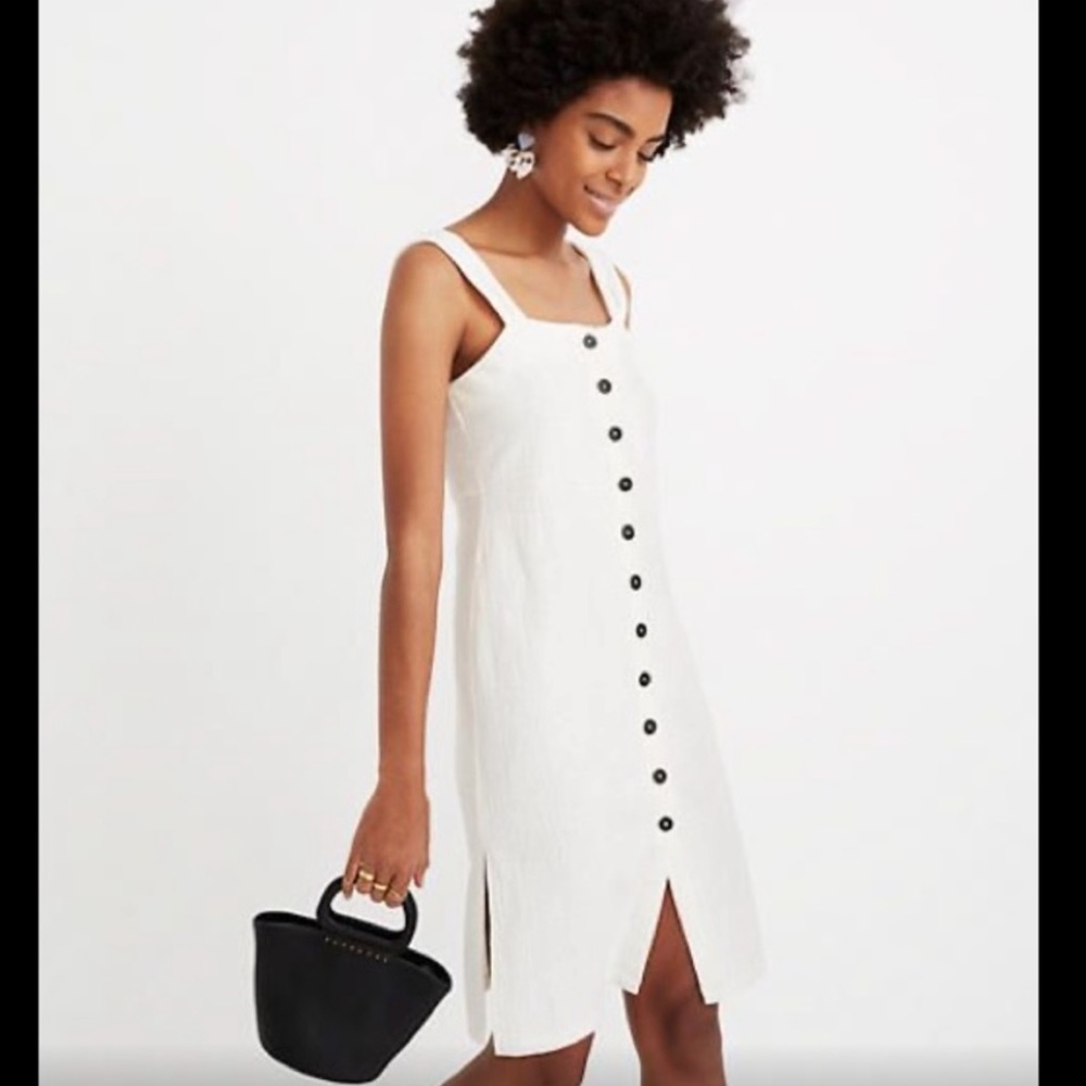 Nwt Madewell Texture & Thread Button-Front Tank D… - image 1